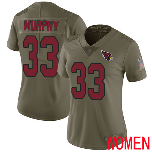 Arizona Cardinals Limited Olive Women Byron Murphy Jersey NFL Football #33 2017 Salute to Service->arizona cardinals->NFL Jersey